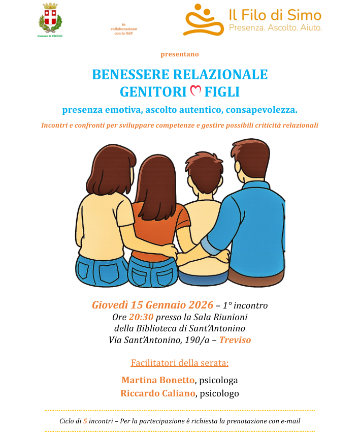 Incontri e confronti “Benessere relazionale genitori–figli”